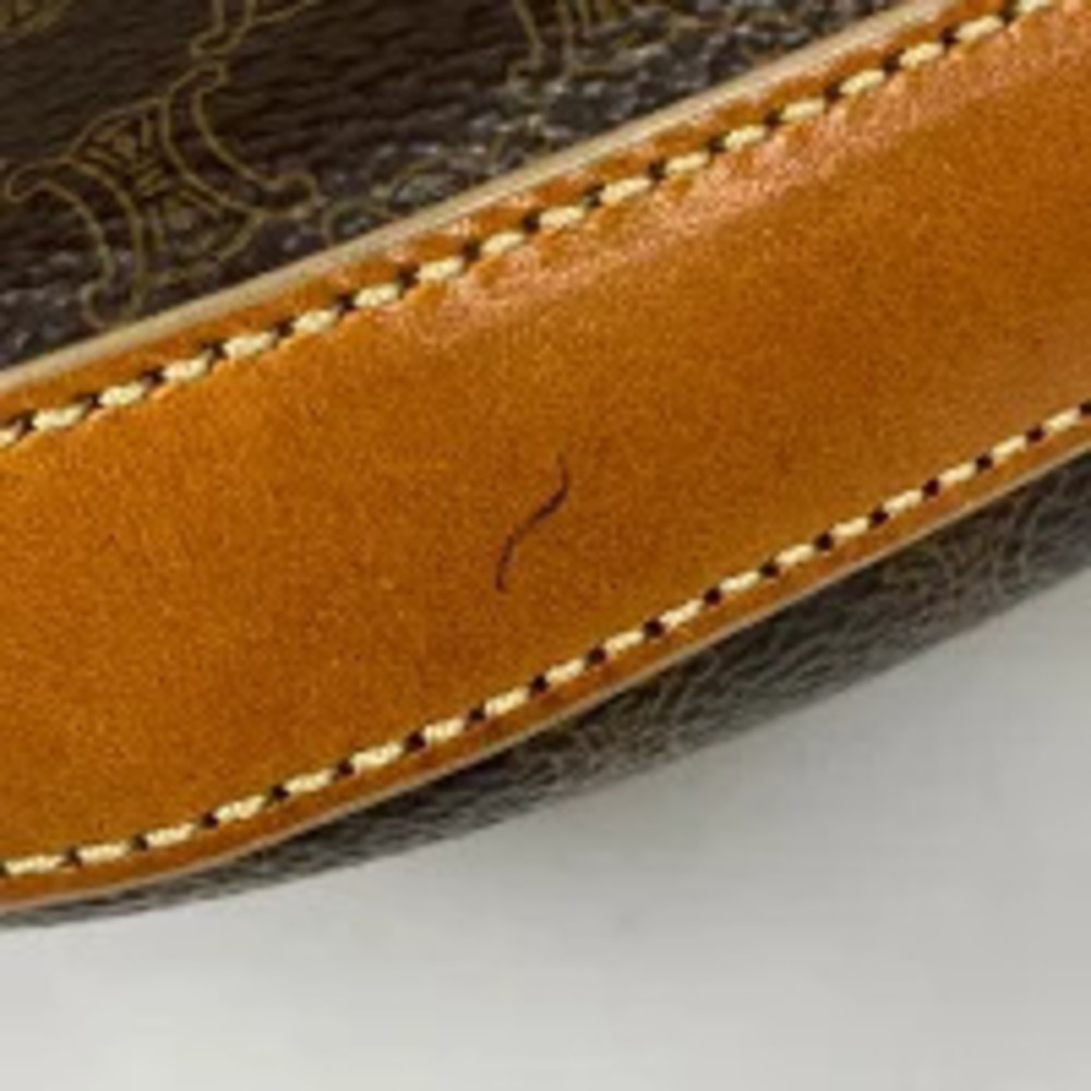 Celine Macadam brown bag canvas shoulder Brown